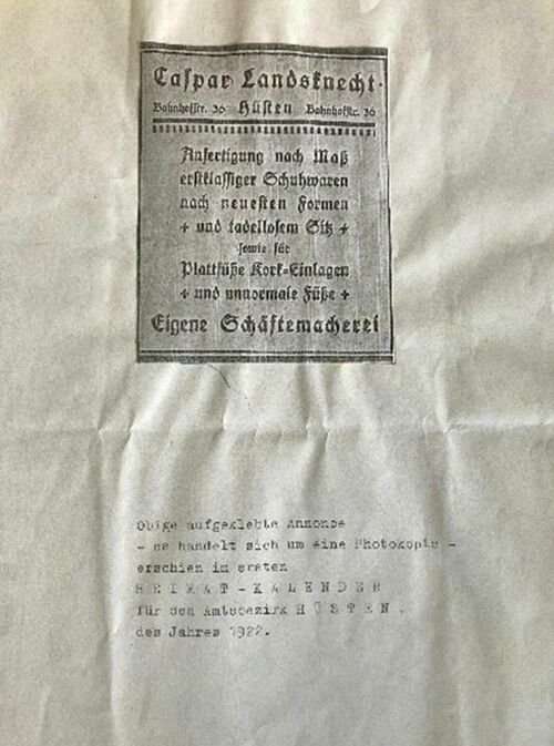 1922 – Erste Werbung